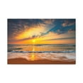 thumbnail image 3 of Beach Sunrise Over Tropical Sea Ocean Canvas Wall Art for Home Decor Ready-to-Hang, 3 of 18