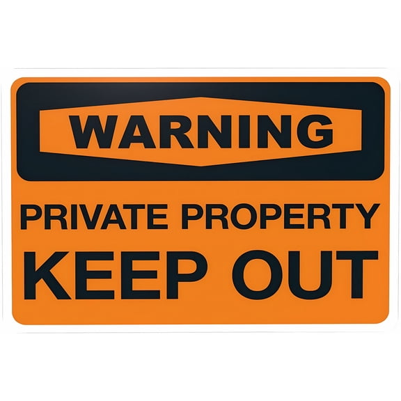 Warning Private Property Keep Out Warning Sign - 8"x12" Metal Security Decor, Personalized for Business Office Road Home Yard Garden