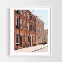Newburyport Brick 02 - Newburyport Massachusetts Photography Architecture Street Photography Cityscape Vintage White Framed Wall Art Print 12 x 16 inches