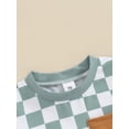 thumbnail image 5 of Hirigin Toddler Baby Boy Girl Shorts Clothes Set Checkerboard Short Sleeve T-Shirt Tops and Shorts 6 12 18 Months 2T 3T Casual Summer Outfit, 5 of 8
