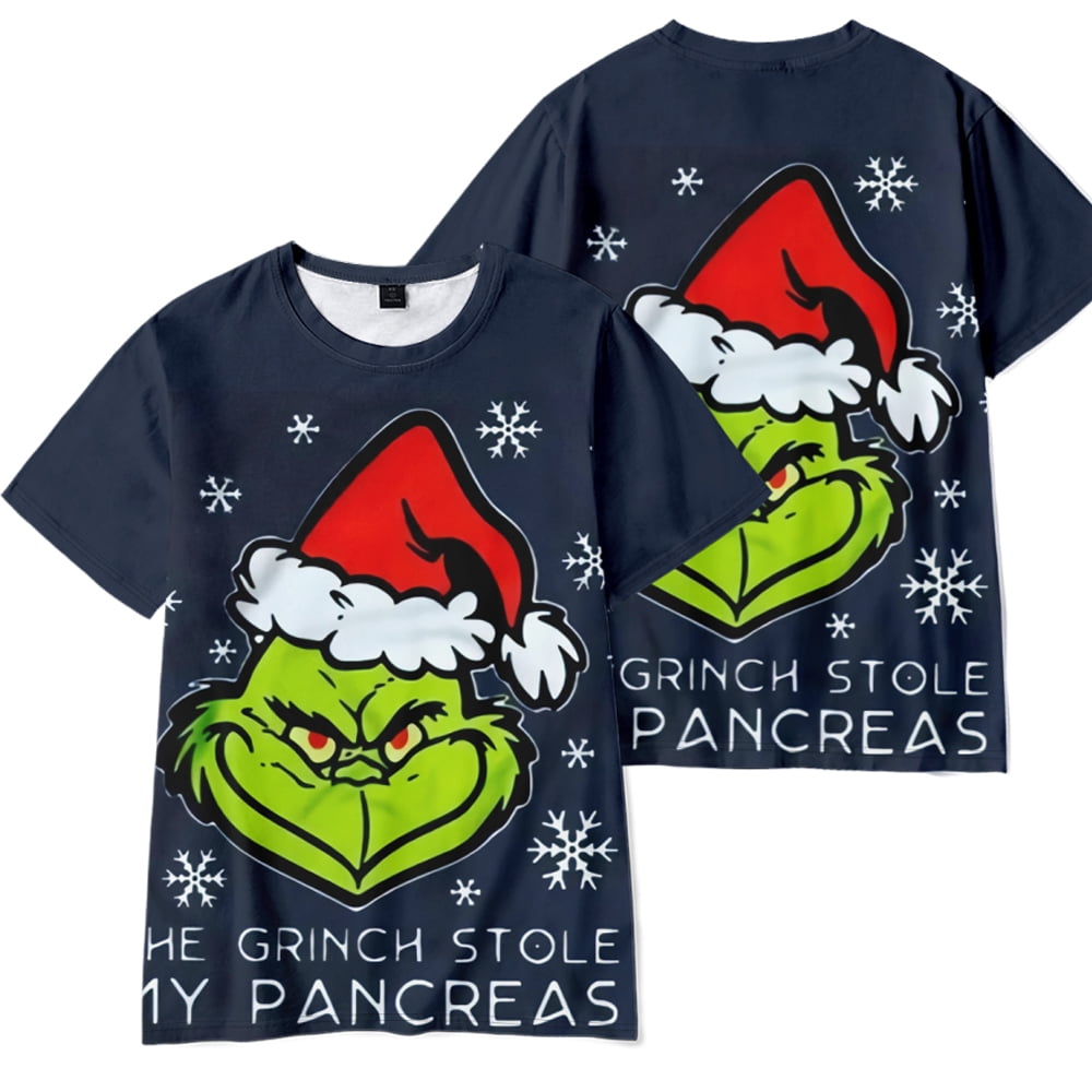 Grinch Christmas Clothing Sale 3D T-shirt Men Christmas Tree Printing Short Sleeve Cool Fashion T Shirts Funny T Shirt Fashion Menswear Plus Size Shirt T-shirt - Walmart.com