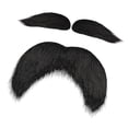 thumbnail image 1 of Bigote falso, cejas, decoración, disfraz para representaciones teatrales, carnavales, óperas Negro, 1 of 9