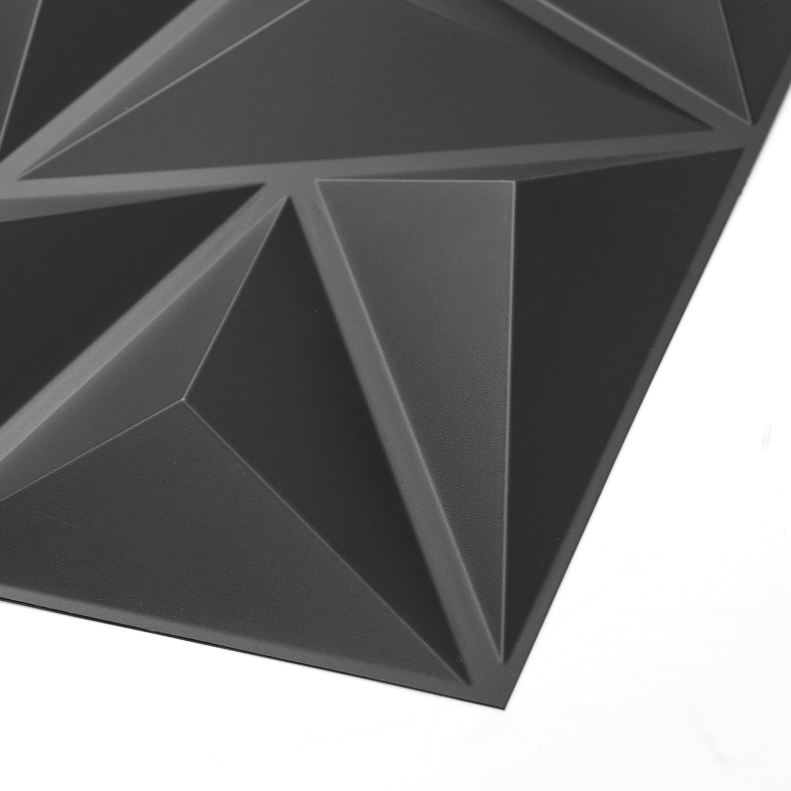 20PCS 11.8'' x 11.8'' 3D Wall Panels for Interior Wall Decor,Black Diamond Textured Accent PVC Wall Paneling for Gaming,Living Room,TV Wall Background,19.3sq.ft.