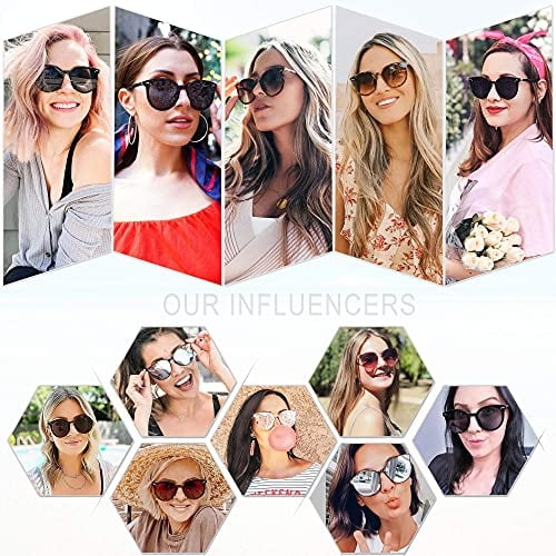 SOJOS Classic Round Sunglasses for Women Men Retro Vintage Shades Large Plastic Frame Sunnies SJ2067 with Grey Tortoise Frame/Grey Lens Sojos SOJOS