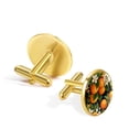 thumbnail image 3 of Tangerine Men's Cufflinks Set, Ideal for Formal Attire, Crafted from Stainless Steel, for Special Occasions, 3 of 6