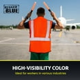 thumbnail image 3 of Polyester Mesh Orange Safety Vest for Men - 4XL, 5XL | ANSI Certified Class 2 Reflective Vest with 2" Reflective Tape | High-Visibility Construction Vest | Lightweight Vests for All-Day Comfort, 3 of 7