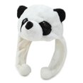 thumbnail image 3 of Sombrero de panda de peluche lindo con extremos de pompón, correas largas, gorros cálidos de invierno, 3 of 4