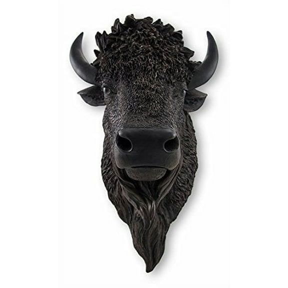 Real Looking Black Buffalo / Bison Wall Mount Head