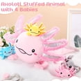 thumbnail image 4 of Set de peluche Aoriher Axolotl de 60 cm con 4 animales de peluche para bebés, 4 of 7