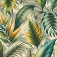 thumbnail image 6 of PIKWEEK Table Cloth Round Tropical Palm Leaves Banana Jungle Leaf Floral Pattern Fabric White, 6 of 8