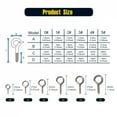 thumbnail image 3 of 80-490 PCS Silver Eye Hooks Screw Metal 0.67 inches-1.1 inches Hook and Eye Small Eyelet Screws(0#-5#), 3 of 10
