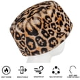thumbnail image 4 of Gustave Leopard Print Faux Fur Hats for Women Cossack Russian Style Warm Hat Winter Fluffy Hat Thick Ski Beanie Cap "Light Brown", 4 of 6