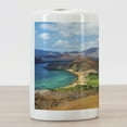 thumbnail image 3 of Ecuador Ceramic Toothbrush Holder, Galapagos Bartolome Island Pacific Ocean Latin America Scenery Volcanic Mountains, Decorative Versatile Countertop for Bathroom, 4.5" X 2.7", Multicolor, 3 of 4