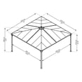 thumbnail image 3 of Palram - Canopia Palermo 4300 14' x 14' Polycarbonate/Aluminum Gazebo - Gray, 3 of 9