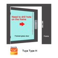 thumbnail image 2 of Door Lock, Tuya Smart Finrprint Card Password NFC Automatic Lock With Key For Home Office Feless Fe S Push Sliding Door ,Easy to Install, 2 of 7