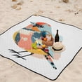 thumbnail image 5 of Colorful Of Birds Beach Blanket Outdoor Picnic Blanket 78"x 78" Waterproof Foldable for Beach Camping Travel Hiking Grass Lawn Park, 5 of 5