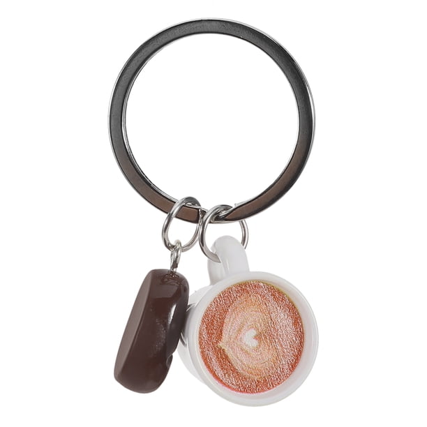 Llavero de color grano de café colgante colgante colgante de café con llavero Decoración del llavero Elementos de café con bolso de bolsas de mochila