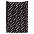 thumbnail image 2 of Floral Vintage Tablecloth, Garden Bouquets Flower Petals Leaves Summer Essence Retro Design, Rectangle Satin Table Cover for Dining Room and Kitchen, 52" X 70", Indigo and Multicolor, by Ambesonne, 2 of 2
