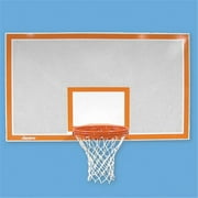 Jaypro Sports  Rect Perforated Steel Backboards with Bord and Targ - White/Orange