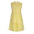 thumbnail image 5 of Lastesso Women Gingham Linen Dress Boho Smocked Tiered Ruffle Dresses Plaid Summer Casual Sundress Trendy Picnic Clothes 2023, 5 of 6