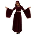 thumbnail image 6 of FEIFLY Women Adults Elegant Gothic Outfits Halloween Party Dress Attire Solid Color Festival Clothing, 6 of 8