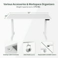 thumbnail image 2 of CubiCubi 55'' x 24'' Height Adjustable Electric Standing Desk Sit Stand Home Office Desk with Splice Board, White, 2 of 8