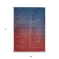 thumbnail image 3 of HomeRoots 577380 5 x 8 ft. Ombre Washable Indoor & Outdoor Rectangle Area Rug, Navy Blue, Red & Eggplant, 3 of 5