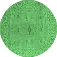 thumbnail image 1 of Ahgly Company Indoor Round Oriental Emerald Green Industrial Area Rugs, 3' Round, 1 of 4