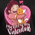 thumbnail image 3 of CafePress - My Cat Is My Valentine T Shirt - Women's V-Neck Dark T-Shirt, 3 of 4