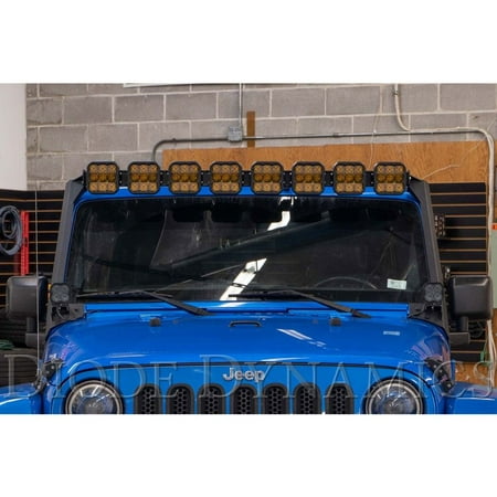 Diode Dynamics SS5 CrossLink Windshield Light Bar Kit Compatible with 2007-2017 Jeep Wrangler JK