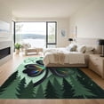 thumbnail image 3 of ODIKA 5' x 7' Machine Washable Non-Slip Area Rug, graphic floral High Traffic Rug, Green, 1302554, 3 of 7