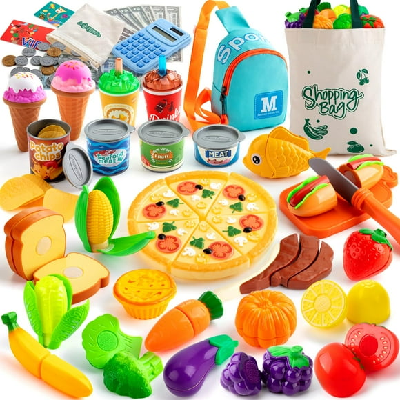 Set de comida Pretend Play EFO SHM, 68 unidades con bolsas de almacenamiento para niños