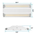 thumbnail image 4 of Luxrite 2FT Linear High Bay LED Shop Lights, 165/190/220W, Up to 30000LM, 4CCT, 0-10V Dimmable, 120-277V, DLC, UL 2 Pack, 4 of 7