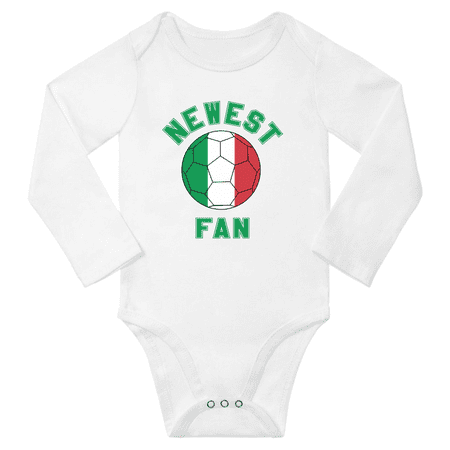 

Newest Italy Soccer Football Fan Baby Long Sleeve Bodysuit Jumpsuits (White 24 Months)