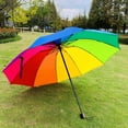 thumbnail image 6 of LShunze Large Golf Umbrella Windproof - Oversized 40.5inch Double Layer Rainbow 10Ribs Folding Travel Umbrella Compact for Rain Women/Men, 6 of 8