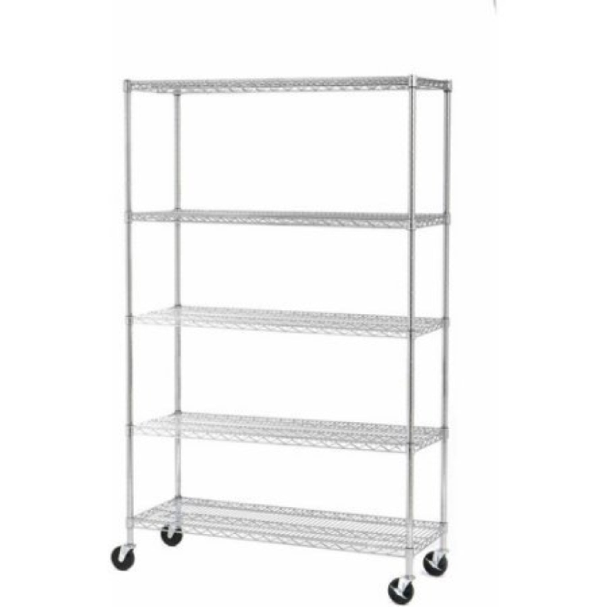 18x48x72 5 Tier Ultrazinc Nsf Steel Wire Shelving W Wheels By Seville