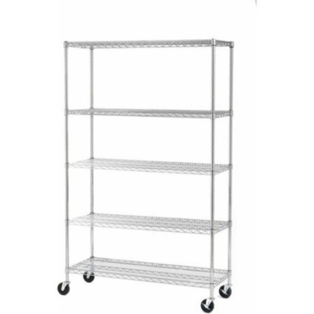 18x48x72 5Tier UltraZinc NSF Steel Wire Shelving /w Wheels by Seville