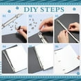 thumbnail image 6 of 4pcs Iron Notebook 3-Ring Loose Leaf Book Binder Hinged Clamp O Rings Binding Spines Combs for Organizers Planners 278x20~24.5x23.5mm Hole: 5x4mm Inner Diameter: 20mm, 6 of 9