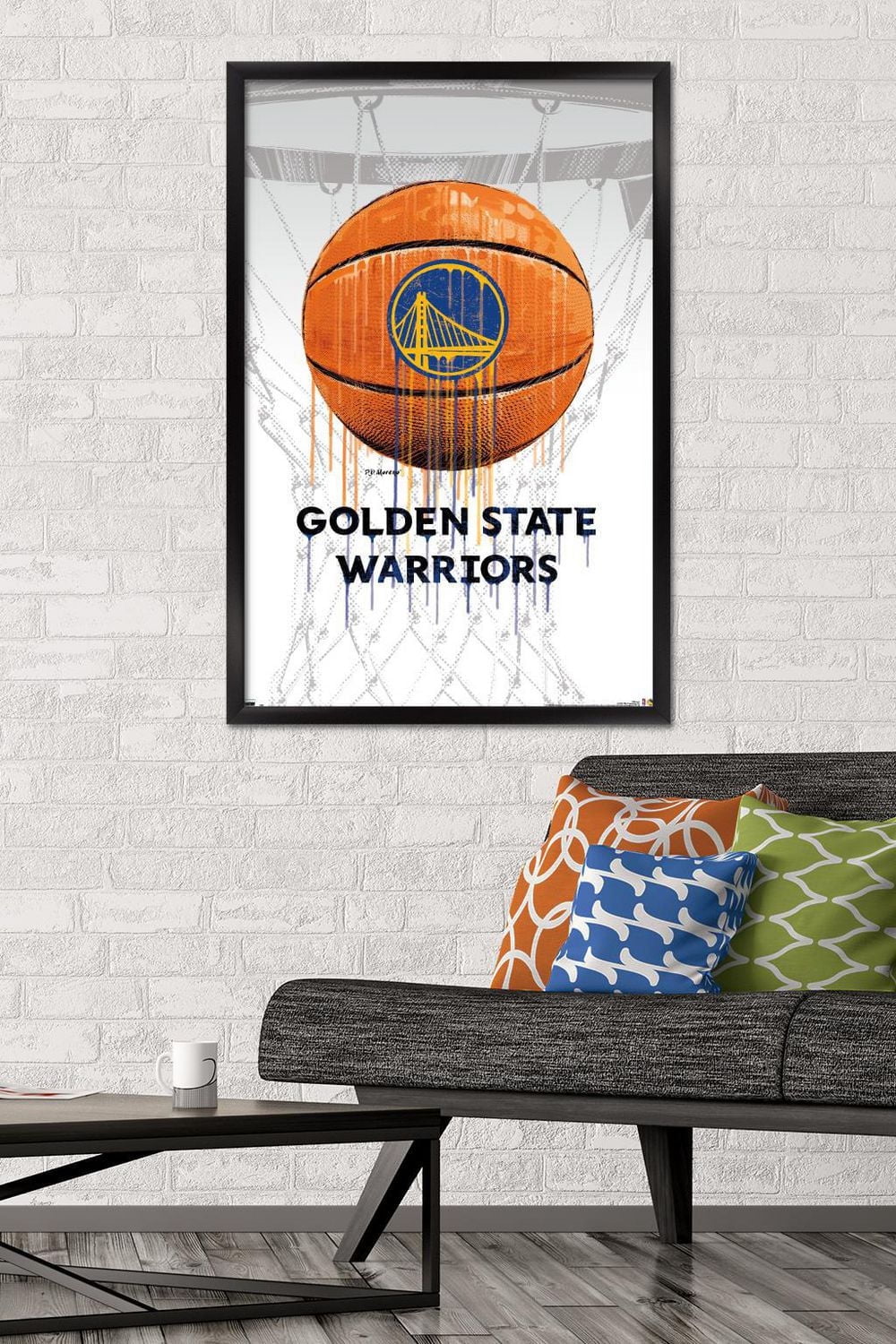 NBA Golden State Warriors - Drip Ball 20 Wall Poster, 22.375" x 34"