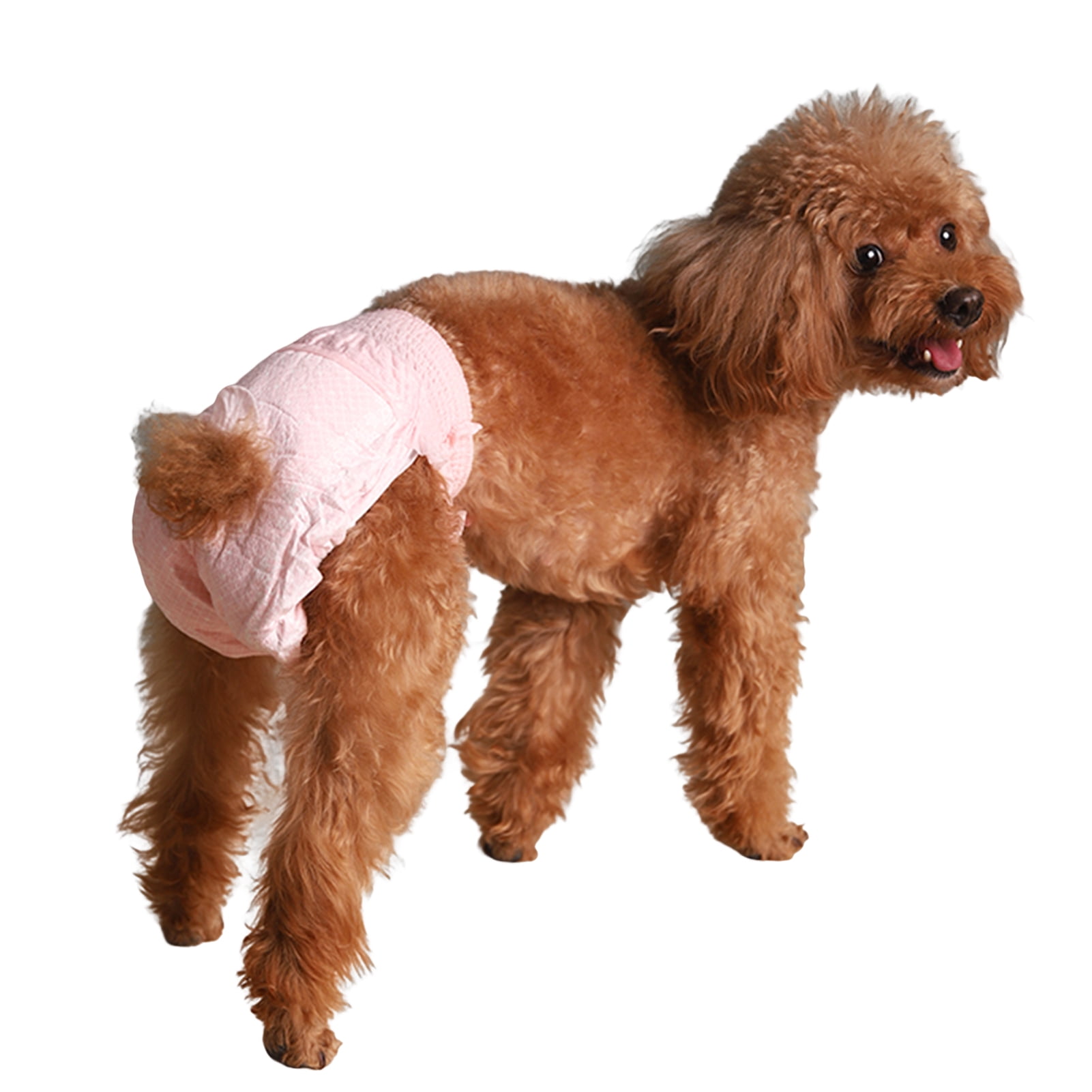 Pnellth 10Pcs Stretchy Dog Diapers with Tail Hole Super Absorbent Female Puppy Diapers for Incontinence Heat Period Training