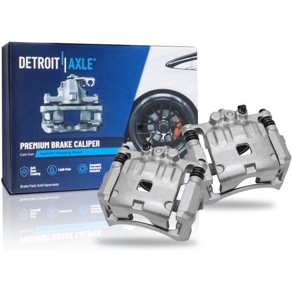 Detroit Axle - Front Left and Right Brake Calipers with Brackets Replacement for 2011-2017 2018 2019 Ford Fiesta