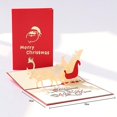 thumbnail image 1 of Christmas Card 3d Christmas Card Novel And Optimistic Gift New Year Gift (deer Cart 10*15cm), 1 of 1