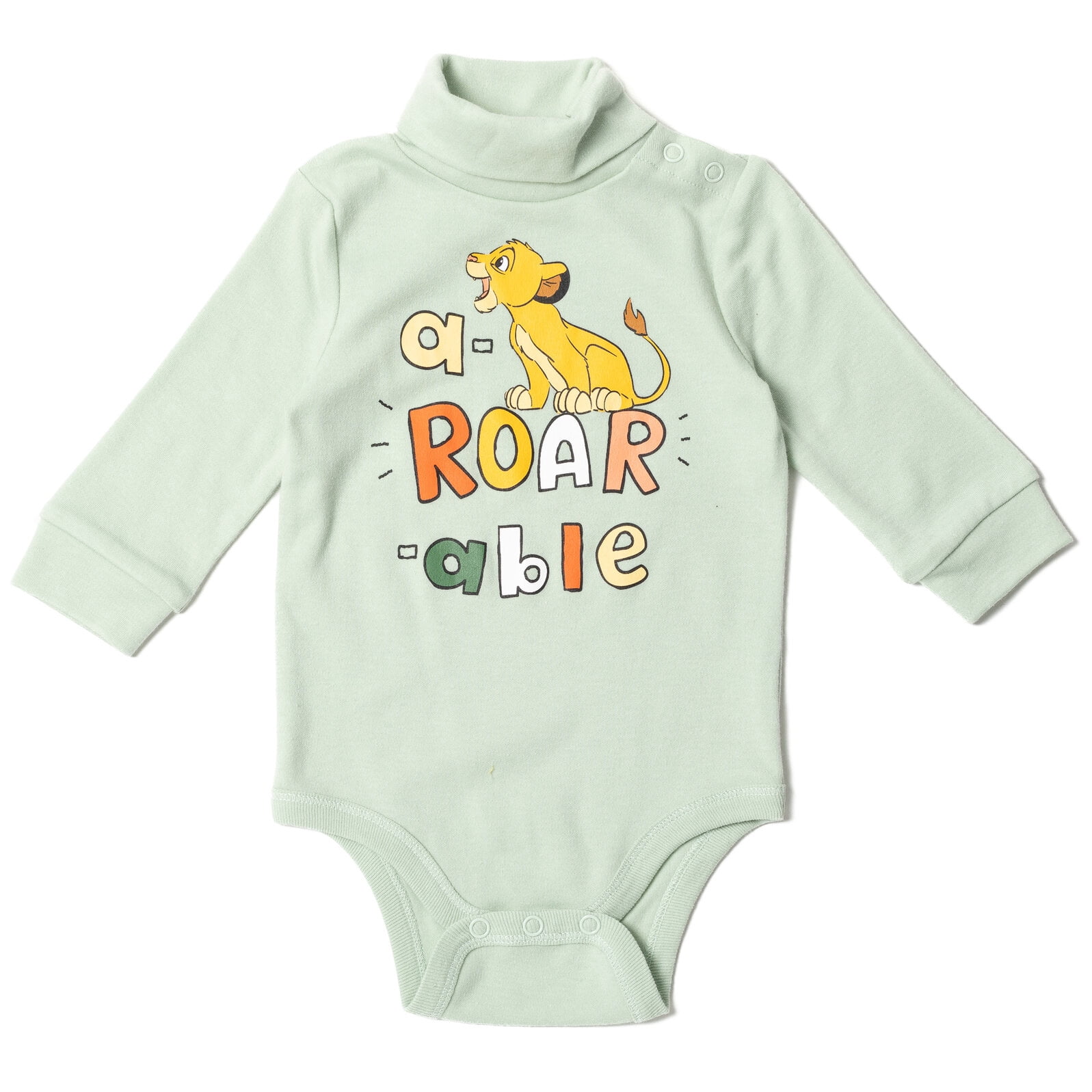 Disney Lion King Simba Newborn Baby Boys 2 Pack Turtleneck Bodysuits Newborn to Infant