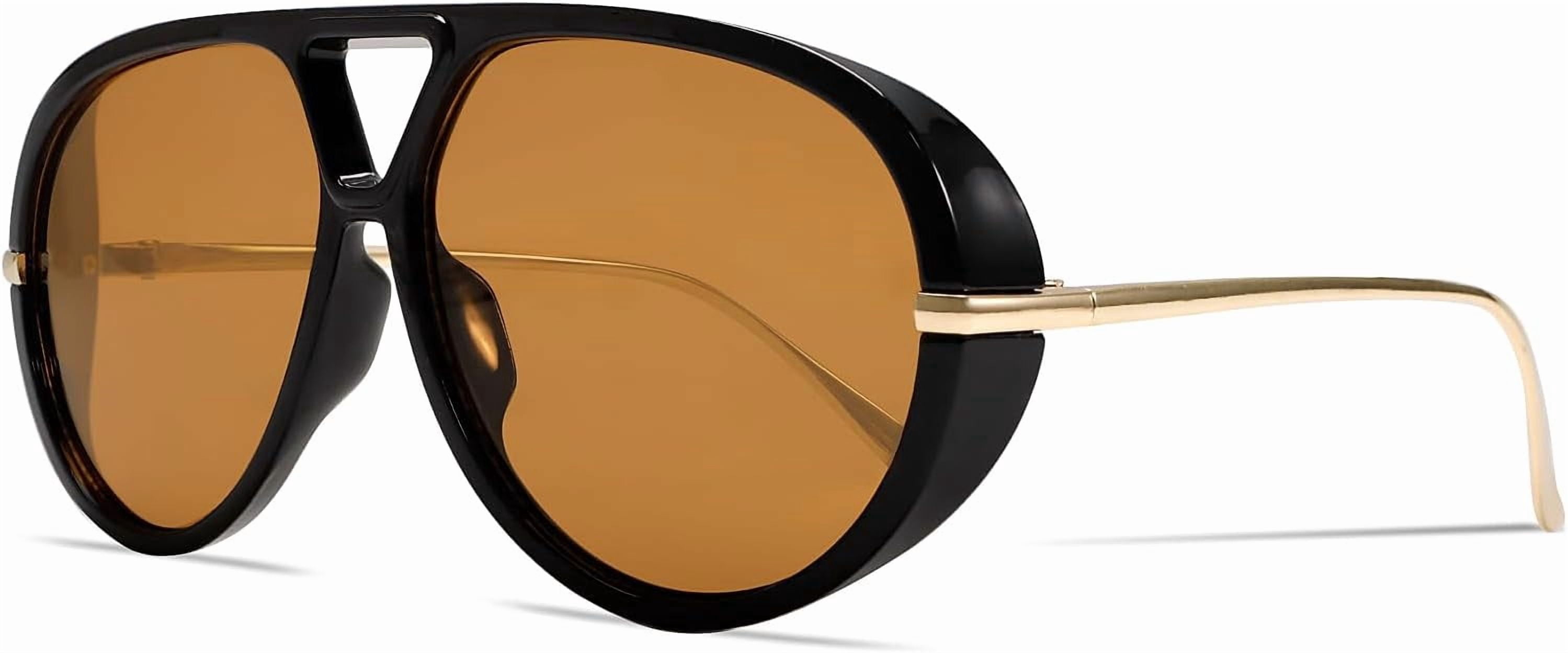 Betsey Johnson Gold Aviator Sunglasses with Gradient Lenses 
