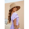 thumbnail image 4 of Women Sun Visor Fordable Wide Brim Summer Straw Hat Roll up Adjustable Beach Hat with Bowtie, 4 of 4