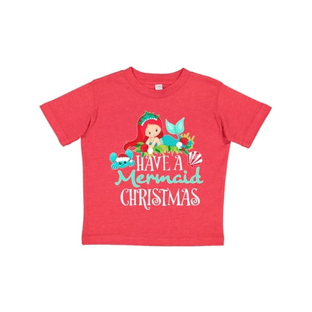 

Inktastic Have a Mermaid Christmas with Crab and Seashell Gift Toddler Boy or Toddler Girl T-Shirt