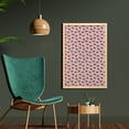 thumbnail image 2 of Transportation Wall Art with Frame, Cartoon Train Motifs Locomotives and Hearts Shapes, Printed Fabric Poster for Bathroom Living Room, 23" x 35", Dark Coral Peach, by Ambesonne, 2 of 2