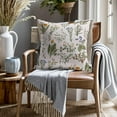 thumbnail image 3 of Spring Summer Floral Pillow Covers 16x16 Inch Set of 2 Sage Green Herbs Yellow Red Blue Flowers Decorative Throw Pillows Botanical Leaf Pillow Cases Farmhouse Home Decor for Sofa Couch Outdoor, 3 of 6