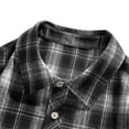 thumbnail image 4 of Handshe Men's Button-Down Plaid Long Sleeve Shirt, Casual Stylish Collared Top, Business Casual Office Wear, Urban Modern Men's Shirt for Daily Outfits,Plus Size, 4 of 8