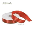 thumbnail image 2 of Unique Bargains 1 Inch 50 Yard Wide Satin Ribbon with Gold Edges Grosgrain Fabric Ribbon for Gift Wrapping, Red, 2 of 7